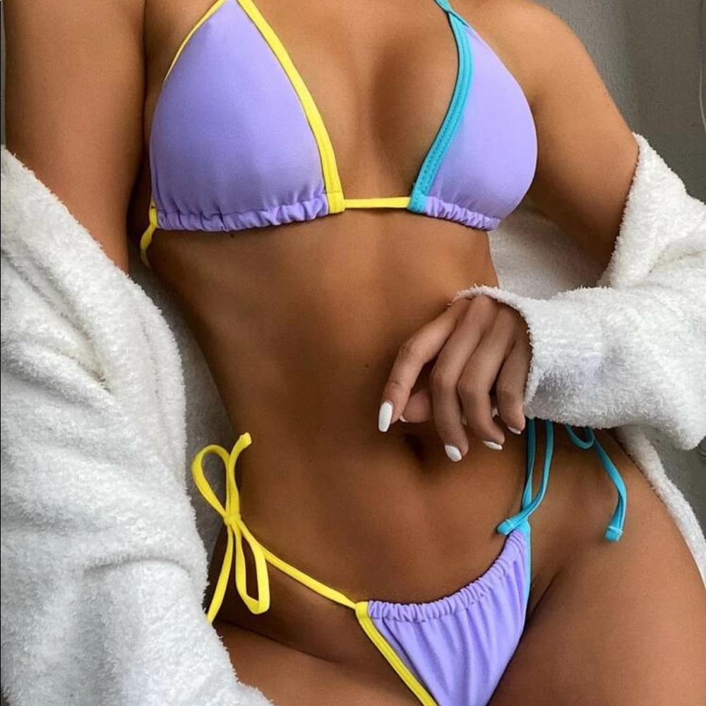 Multi Color Triangle Bikini